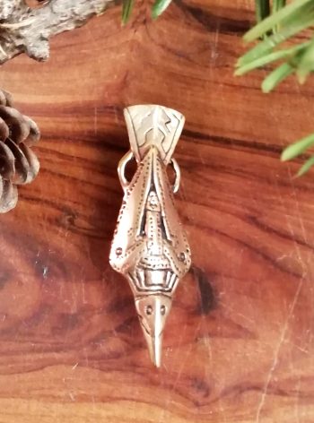 Rabenfibel "Wotans Rabe" Bronze – Bild 3