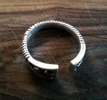 Wikingerring offen klein Silber – Bild 2