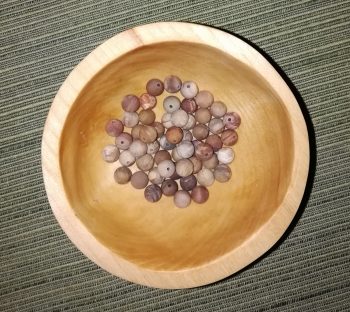 versteinertes Holz, Kugelperle, matt, 6mm