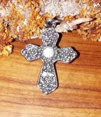 Keltenkreuz 2 Zinn versilbert