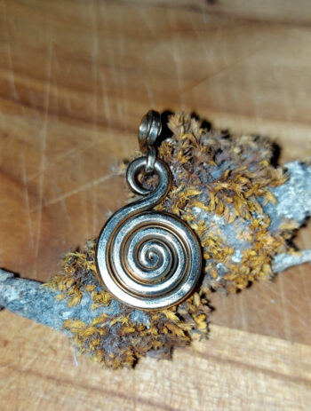 Kettenanhänger Spirale 3 Rotbronze