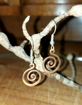 Ohrringe Spirale 3 Kupfer