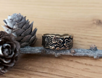 Wikingerring "Odins Wölfe" groß Bronze